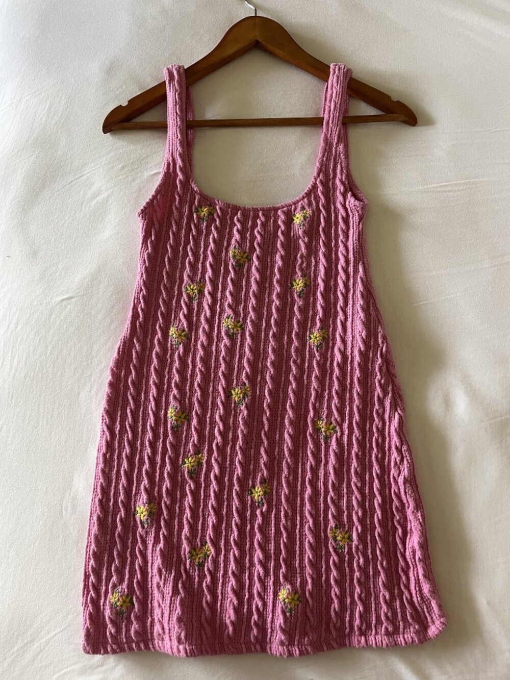 Zara Pink Knit Summer Dress S